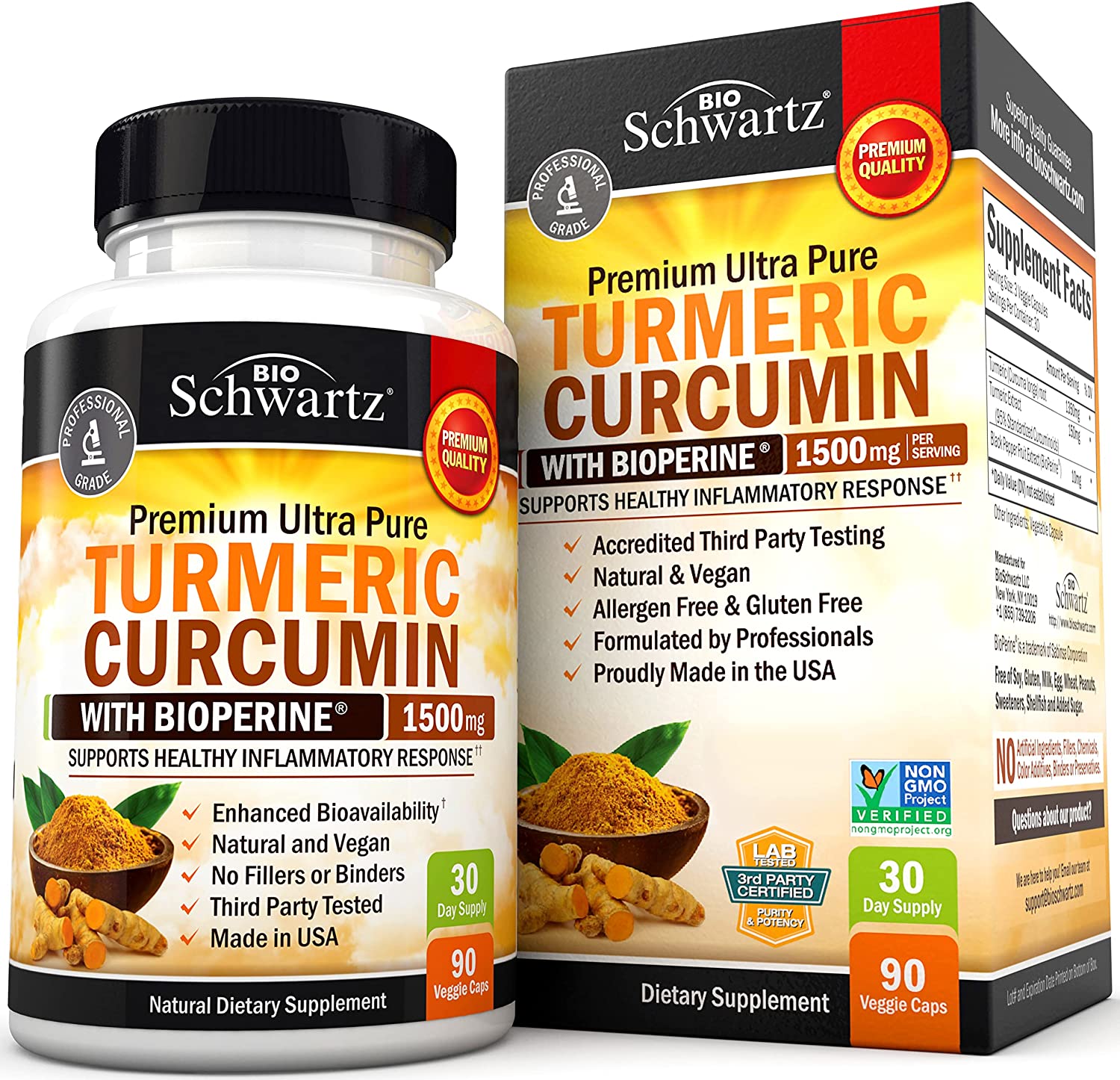 Turmeric Curcumin with BioPerine 1500mg 