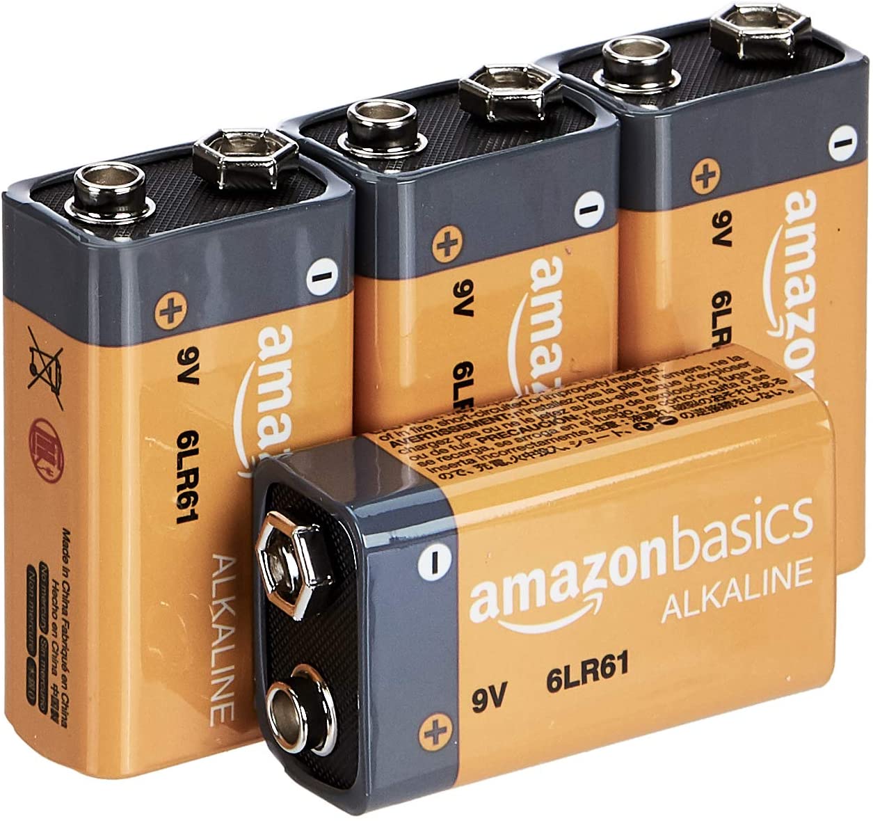 Amazon Basics 4 Pack 9 Volt Performance 