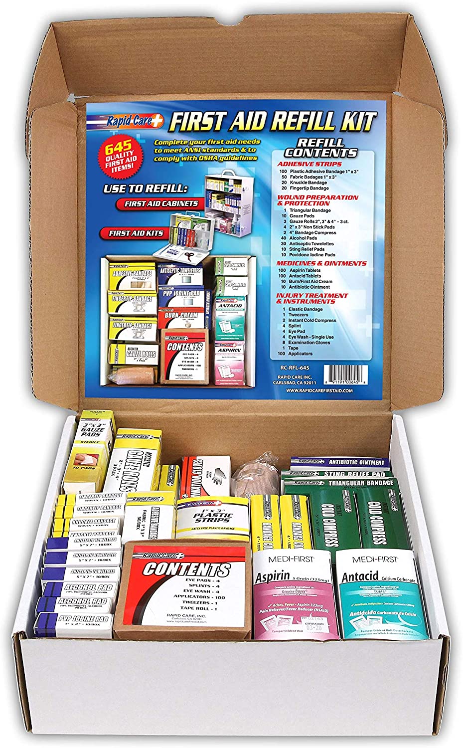 Rapid Care First Aid 93645 Refill Kit fo